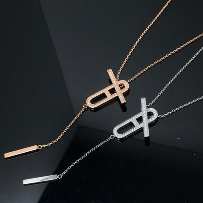 [BLUE TEARS]HM NECKLACE PLATINUM ROSE GOLD DIAMOND