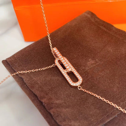 [BLUE TEARS]HM NECKLACE PLATINUM ROSE GOLD DIAMOND