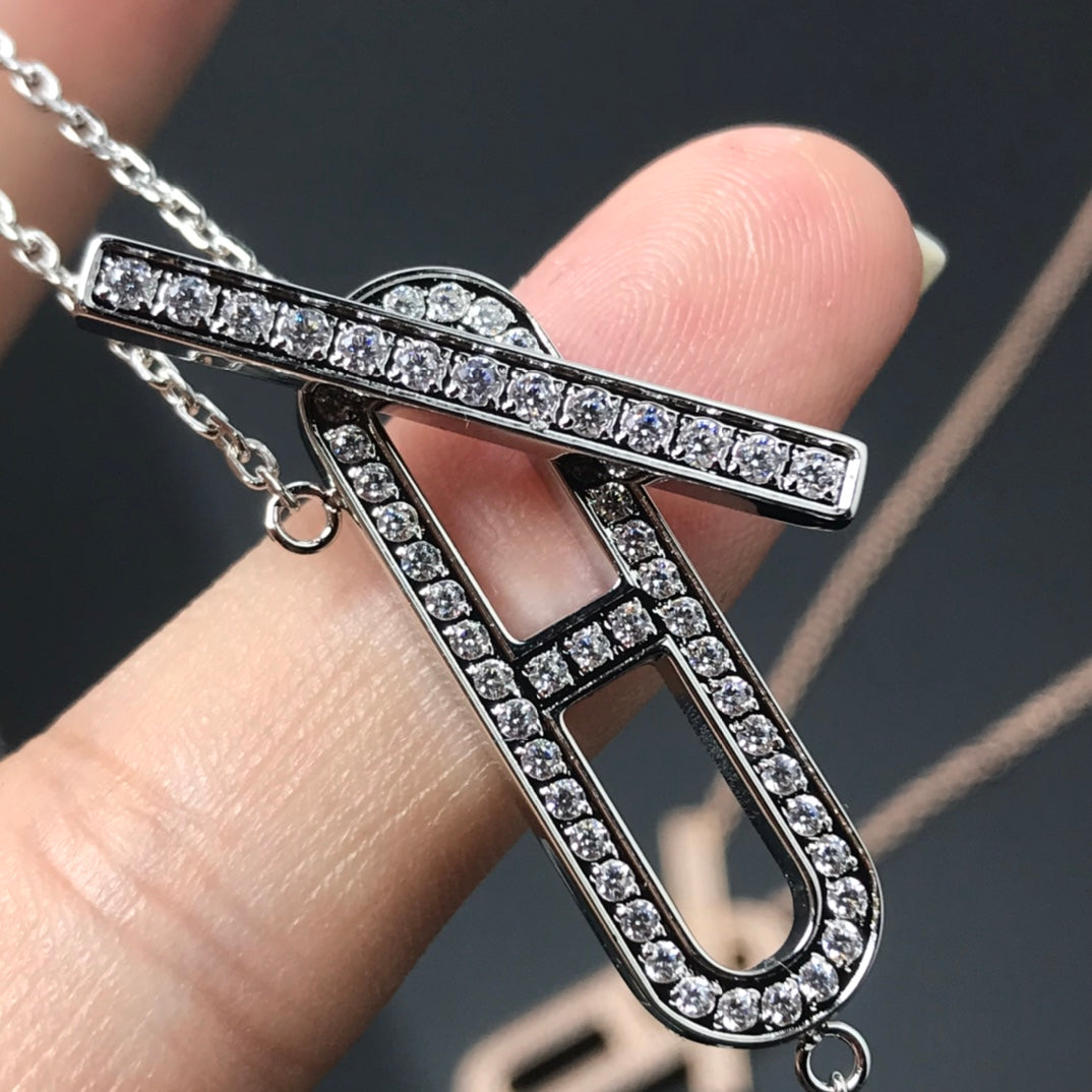 [BLUE TEARS]HM NECKLACE PLATINUM ROSE GOLD DIAMOND