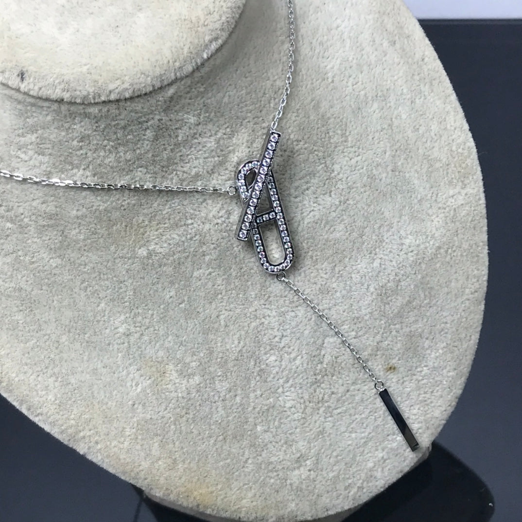 [BLUE TEARS]HM NECKLACE PLATINUM ROSE GOLD DIAMOND