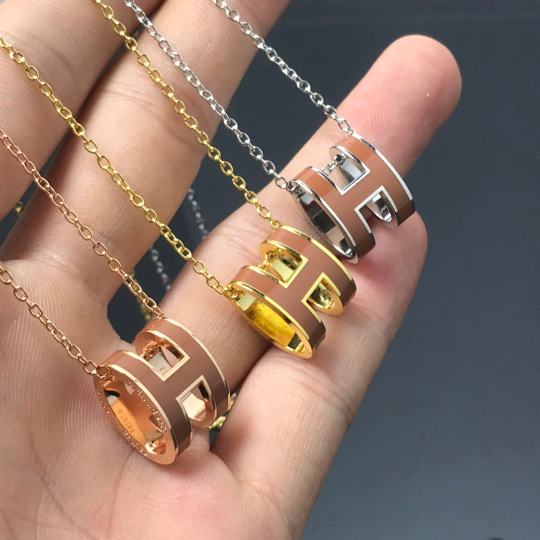 [BLUE TEARS]H NECKLACE BROWN