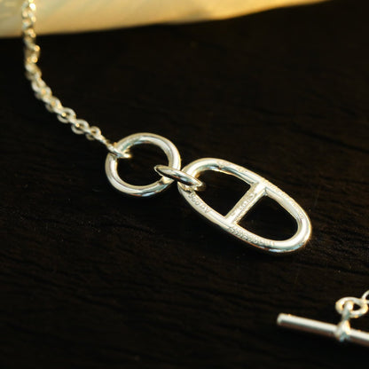 [BLUE TEARS]HM CHAINE D'ANCRE PENDANT NECKLACE STERLING SILVER