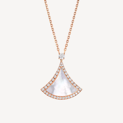 [BLUE TEARS]DREAM MOP DIAMOND PAVED PINK GOLD NECKLACE