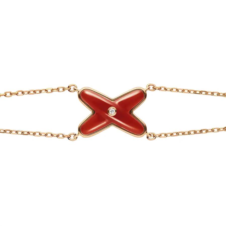 [BLUE TEARS]JEUX BRACELET CARNELIAN PINK GOLD 1 DIAMOND