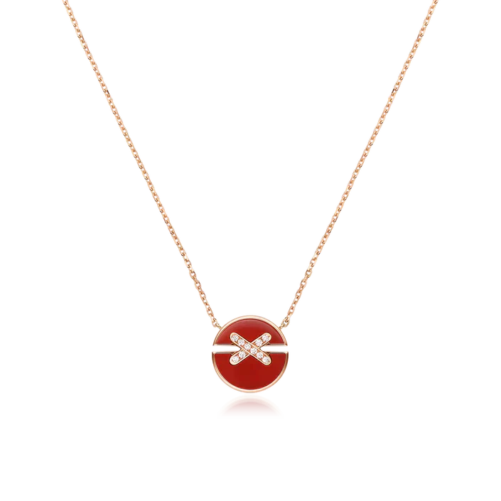 [BLUE TEARS]JEUX DE ROSE GOLD DIAMOND NECKLACE