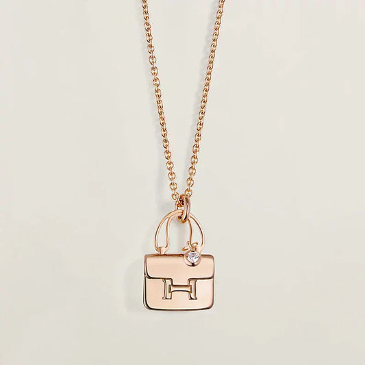 [BLUE TEARS]AMULETTE PEDANT ROSE GOLD NECKLACE