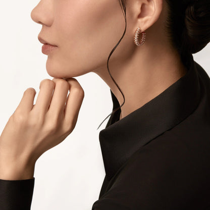 [Blue Tears Jewelry]CLASH FULL DIAMOND MEDIUM EARRINGS