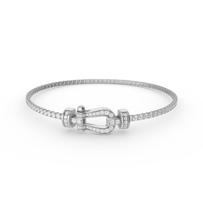 [BLUE TEARS]FORCE  HORSESHOE  DIAMOND TENNIS BRACELET