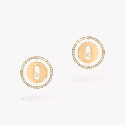 [Blue Tears Jewelry]Lucky Move Diamond Earrings