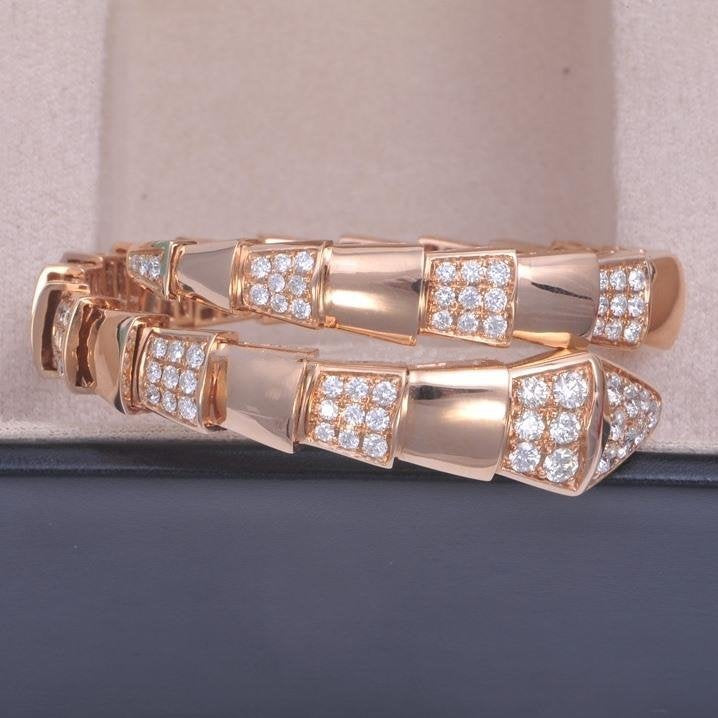[BLUE TEARS]SERPENTI WIDE BRACELET PINK GOLD DIAMOND