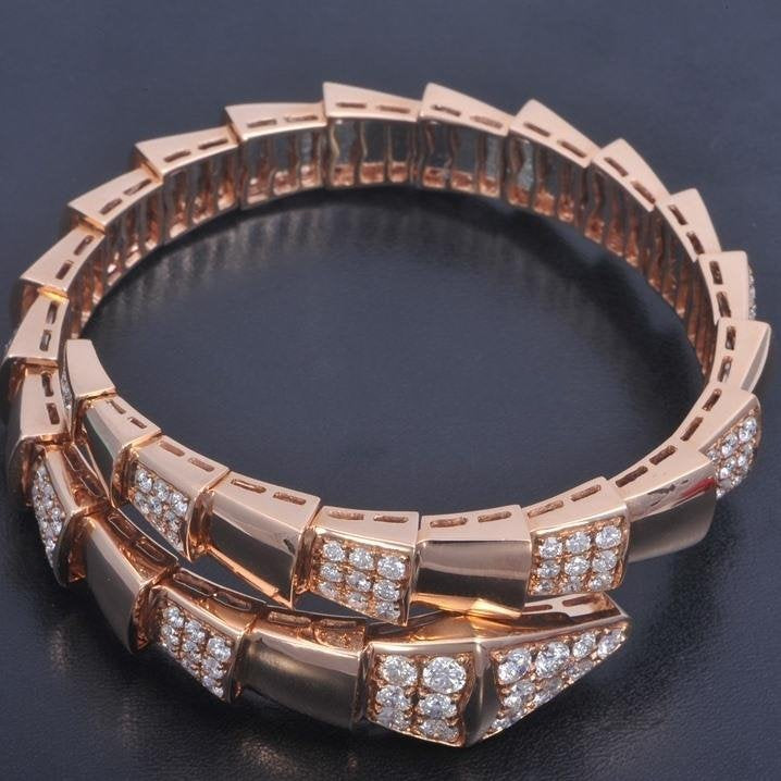 [BLUE TEARS]SERPENTI WIDE BRACELET PINK GOLD DIAMOND