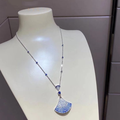 [BLUE TEARS]DREAM NECKLACE AGATE SILVER DIAMOND
