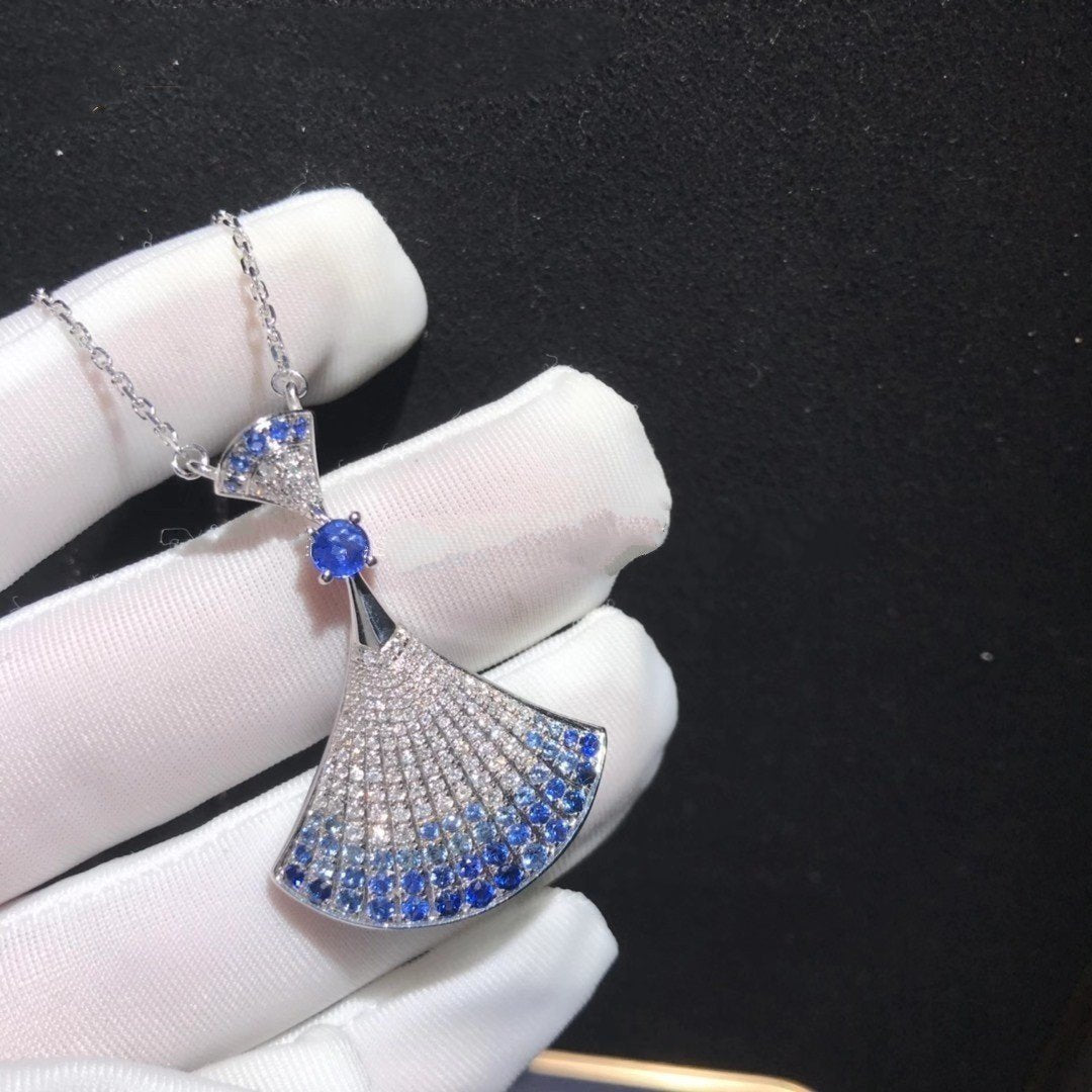 [BLUE TEARS]DREAM NECKLACE AGATE SILVER DIAMOND