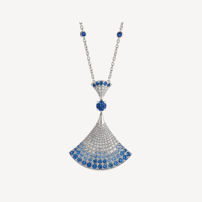 [BLUE TEARS]DREAM NECKLACE AGATE SILVER DIAMOND