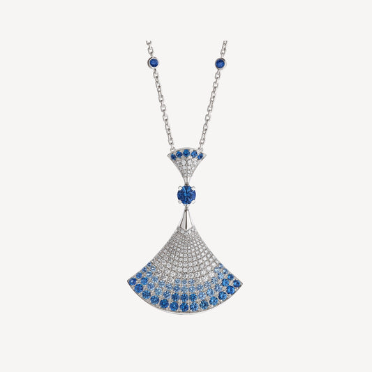 [BLUE TEARS]DREAM NECKLACE AGATE SILVER DIAMOND