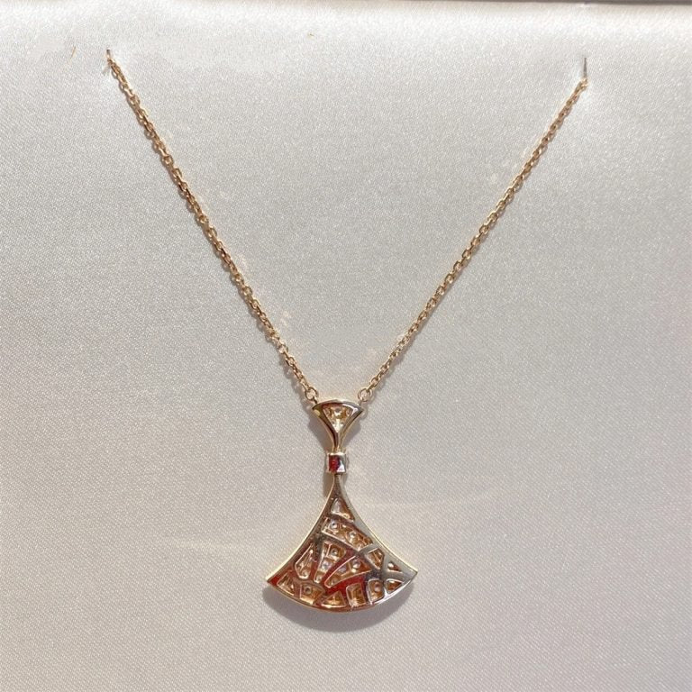 [BLUE TEARS]DREAM NECKLACE PINK GOLD FULL DIAMOND