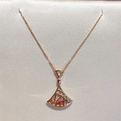 [BLUE TEARS]DREAM NECKLACE PINK GOLD FULL DIAMOND