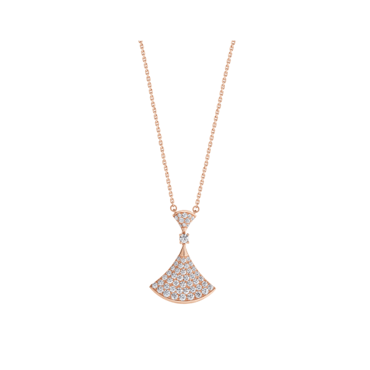 [BLUE TEARS]DREAM NECKLACE PINK GOLD FULL DIAMOND