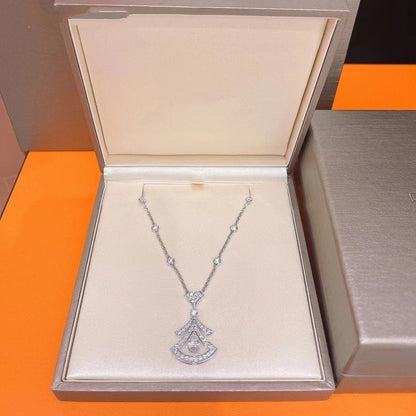 [BLUE TEARS]DREAM NECKLACE WHITE DIAMOND SILVER