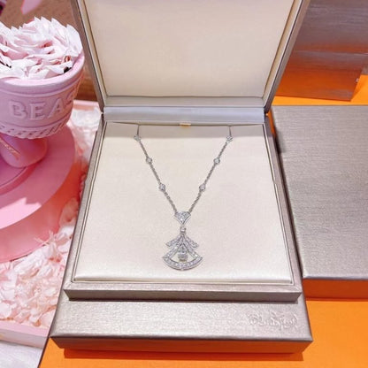[BLUE TEARS]DREAM NECKLACE WHITE DIAMOND SILVER