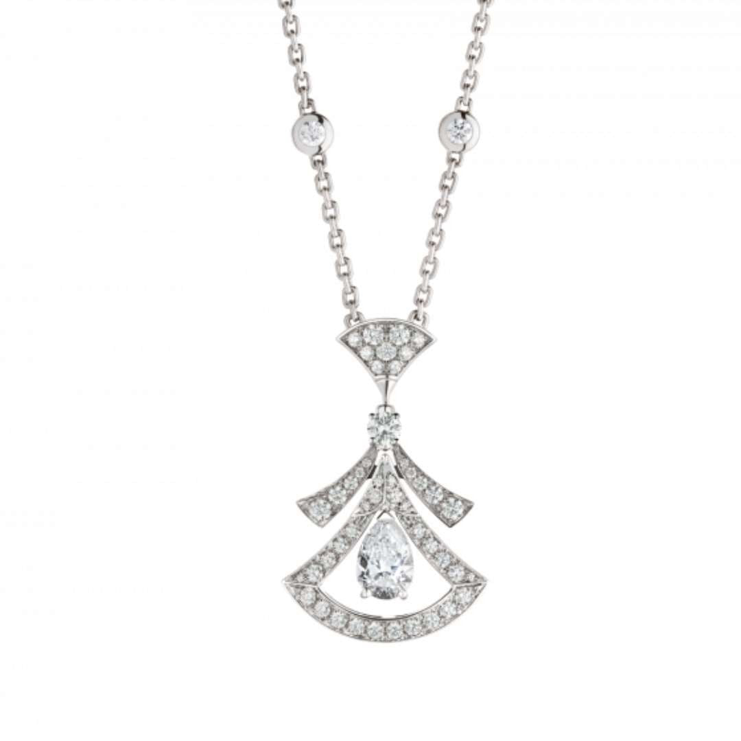 [BLUE TEARS]DREAM NECKLACE WHITE DIAMOND SILVER