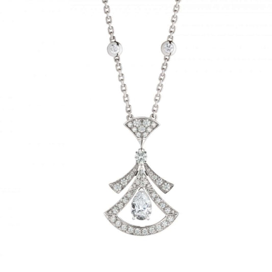 [BLUE TEARS]DREAM NECKLACE WHITE DIAMOND SILVER