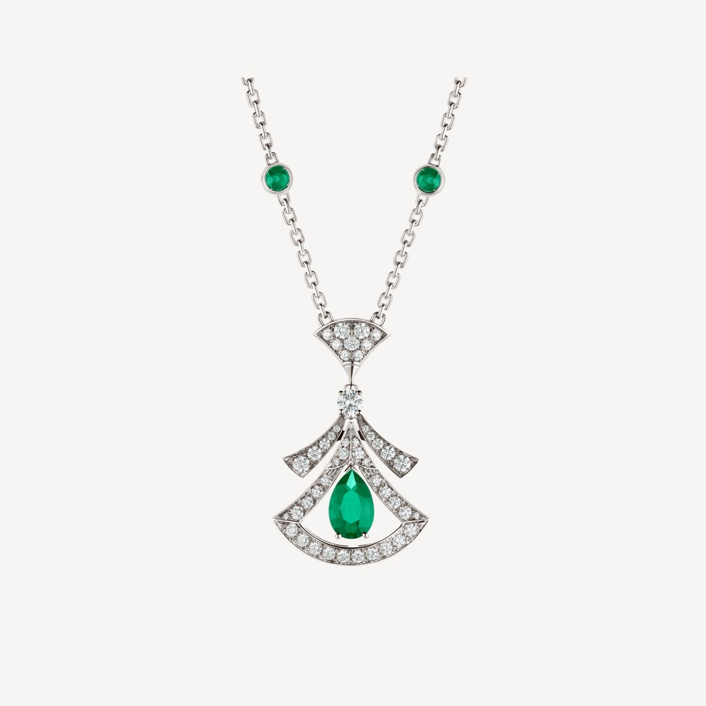 [BLUE TEARS]DREAM NECKLACE MALACHITE DIAMOND SILVER