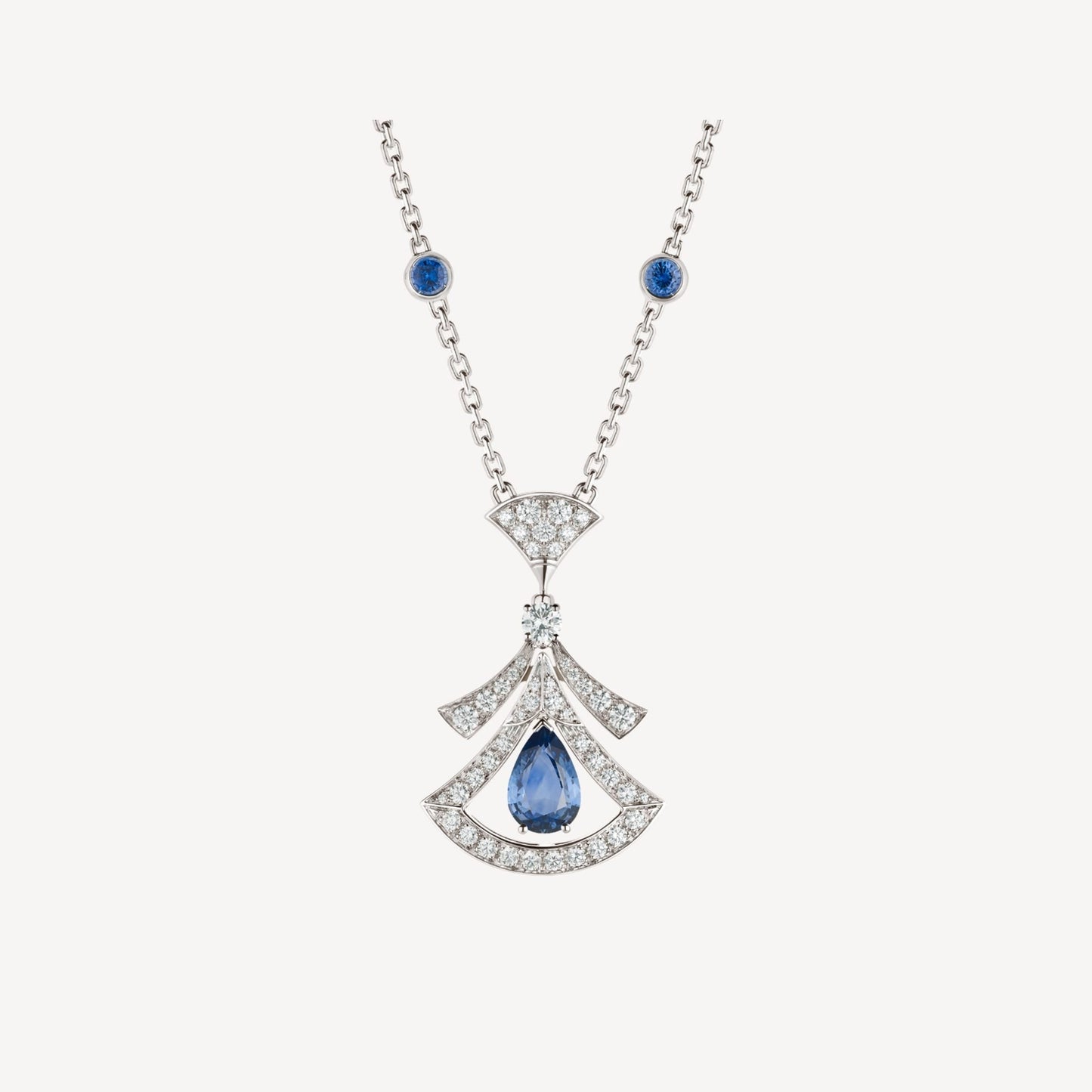 [BLUE TEARS]DREAM NECKLACE AGATE DIAMOND SILVER