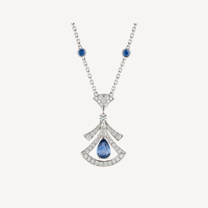 [BLUE TEARS]DREAM NECKLACE AGATE DIAMOND SILVER