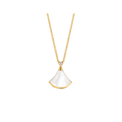 [BLUE TEARS]DREAM NECKLACE WHITE MOP GOLD 1 DIAMOND