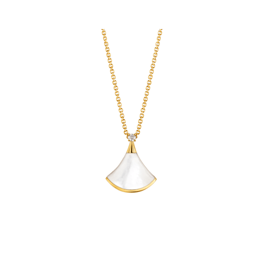 [BLUE TEARS]DREAM NECKLACE WHITE MOP GOLD 1 DIAMOND