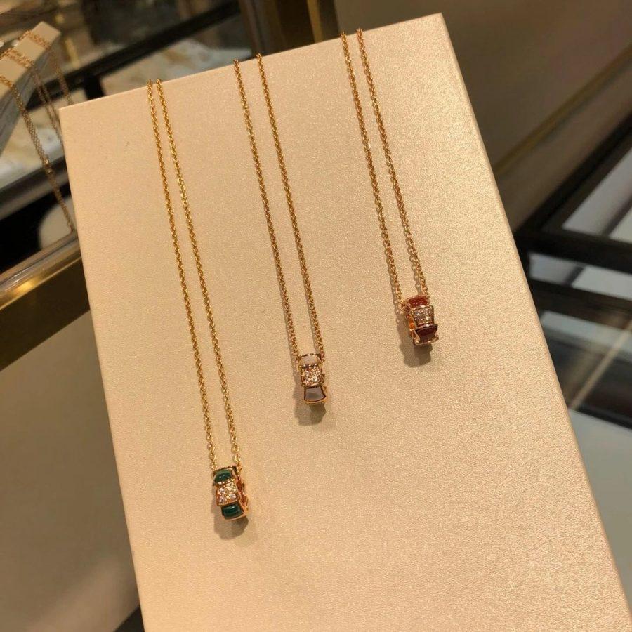 [BLUE TEARS]SERPENTI PEDANT DIAMOND NECKLACE
