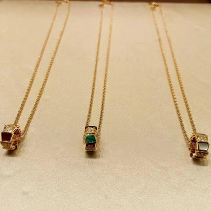 [BLUE TEARS]SERPENTI PEDANT DIAMOND NECKLACE