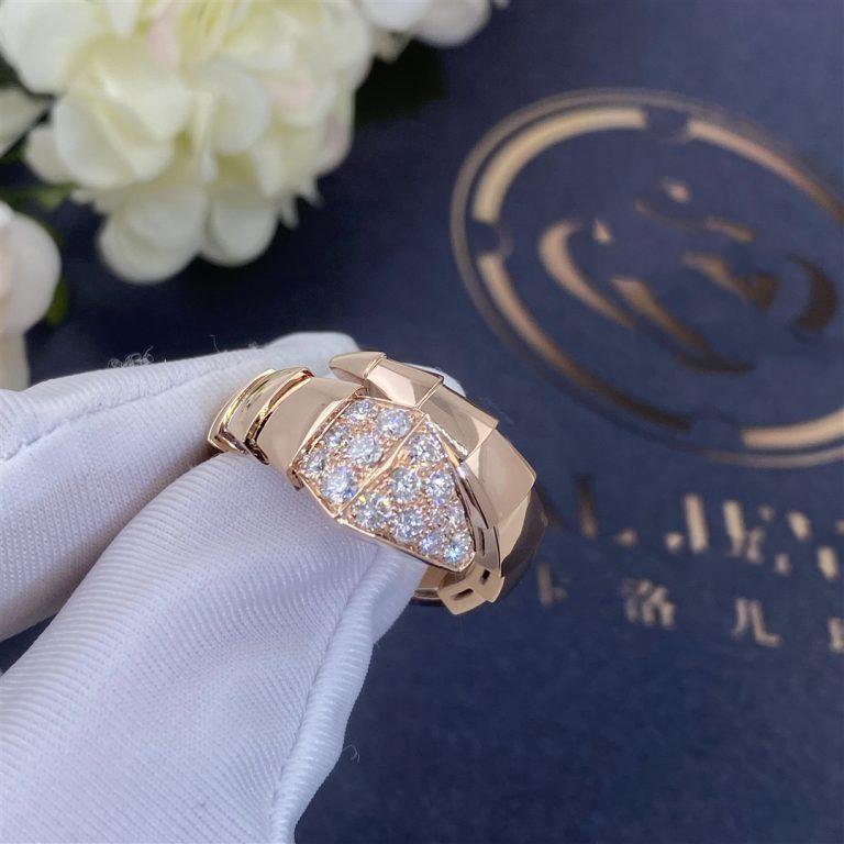 [BLUE TEARS]SERPENTI RING PINK GOLD DIAMOND