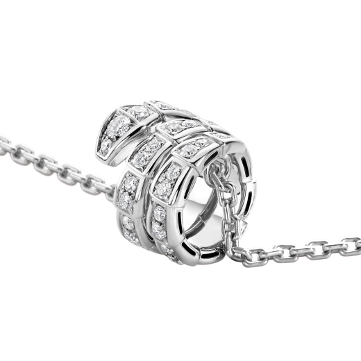 [BLUE TEARS]SERPENTI  NECKLACE DOUBLE RING DIAMOND