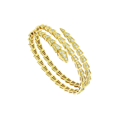 [BLUE TEARS]SERPENTI BRACELET GOLD DIAMOND DOUBLE ROW