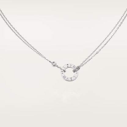 [Blue Tears Jewelry]LOVE NECKLACE 16MM 2 DIAMONDS