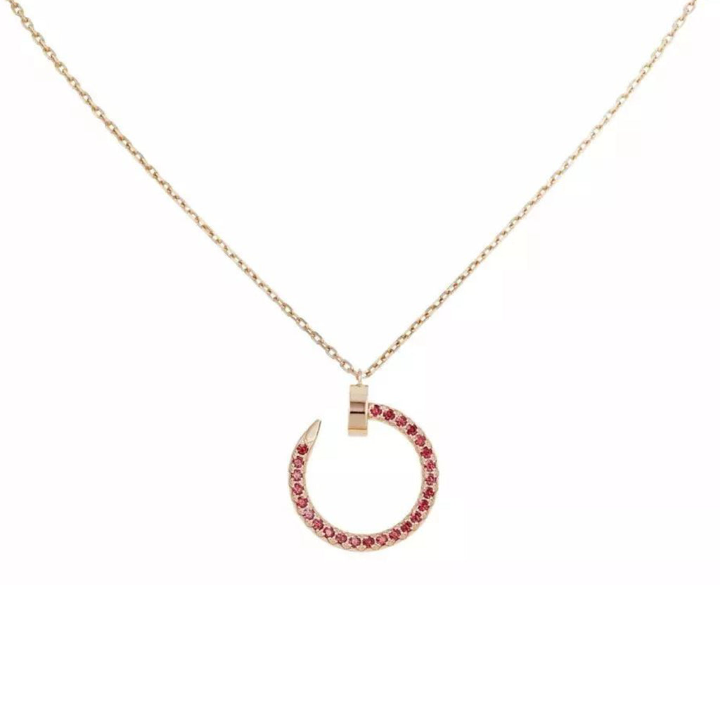 [Blue Tears Jewelry]JUSTE NECKLACE RED FULL DIAMONDS