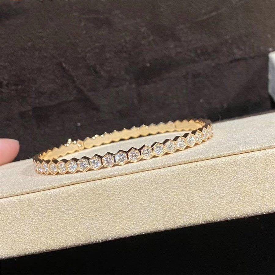 [BLUE TEARS]BEE LOVE GOLD BRACELET FULL DIAMOND