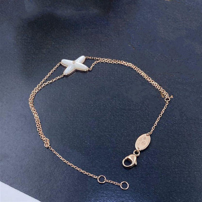 [BLUE TEARS]JEUX BRACELET WHITE MOP PINK GOLD 1 DIAMOND