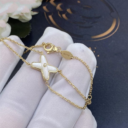 [BLUE TEARS]JEUX BRACELET WHITE MOP GOLD 1 DIAMOND