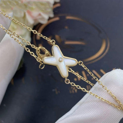 [BLUE TEARS]JEUX BRACELET WHITE MOP GOLD 1 DIAMOND