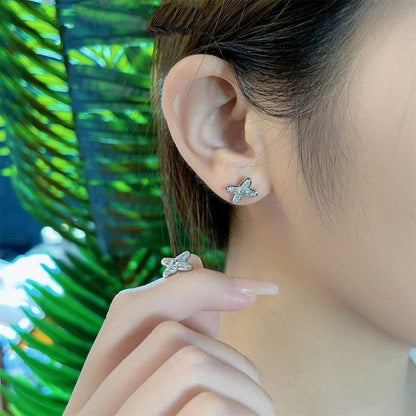 [BLUE TEARS]JEUX DE SILVER DIAMOND EARRINGS