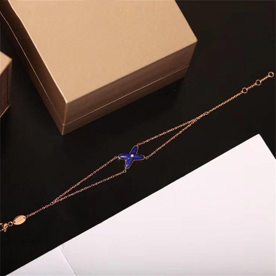 [BLUE TEARS]Hollow Design Four-Leaf Clover Flower Shape Ring