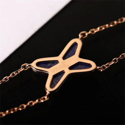 [BLUE TEARS]Hollow Design Four-Leaf Clover Flower Shape Ring