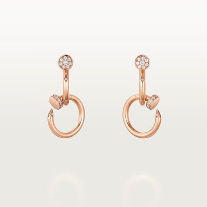 [Blue Tears Jewelry]JUSTE HALF DIAMOND DOUBLE EARRINGS