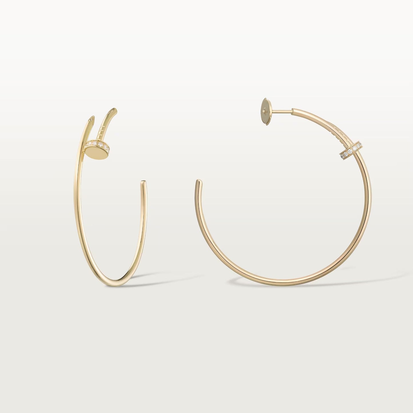 [Blue Tears Jewelry]JUSTE HALF DIAMOND LARGE EARRINGS