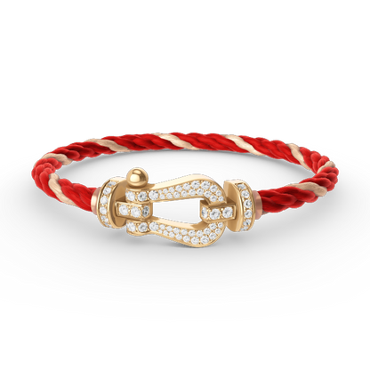 [BLUE TEARS]FORCE LARGE HORSESHOE FULL DIAMOND BRACELET GOLD