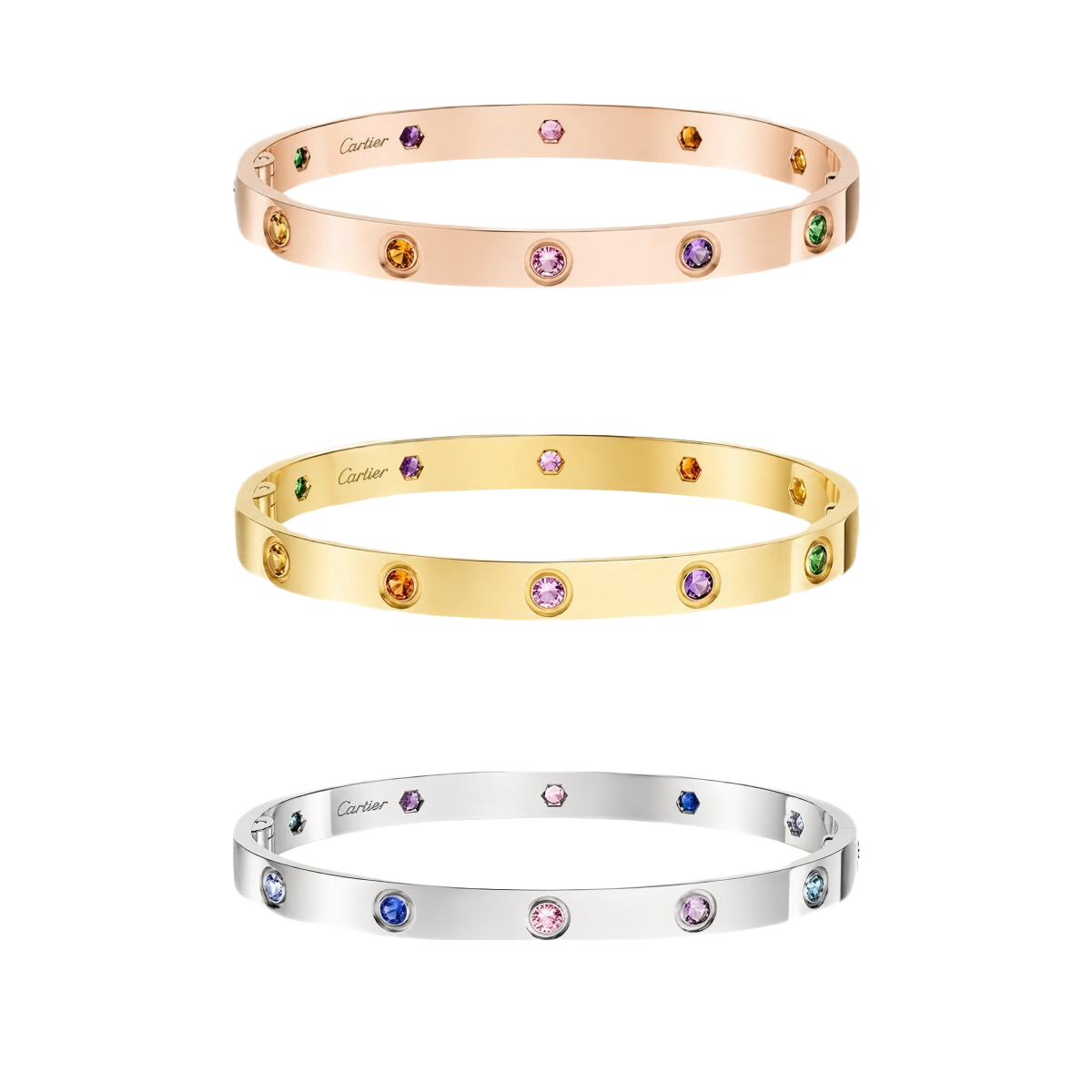[Blue Tears Jewelry]2026 RAINBOW LOVE BRACELET 6.1MM  10 DIAMONDS
