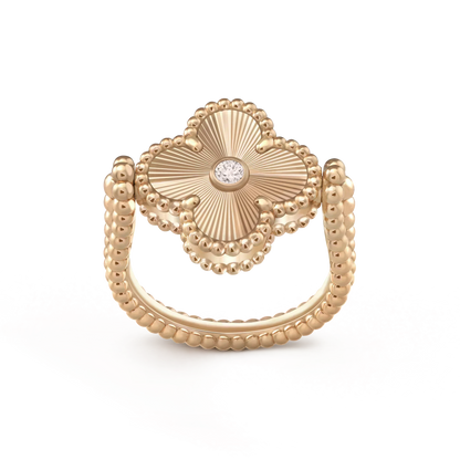 [BLUE TEARS]CLOVER RIVERSIBLE ROSE GOLD RING